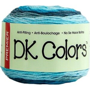 NEW Premier DK Colors Yarn Cake Teal Blue Cake